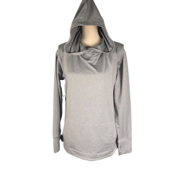 Danskin  gray wicking crossover hoodie large - Picture 1 of 9